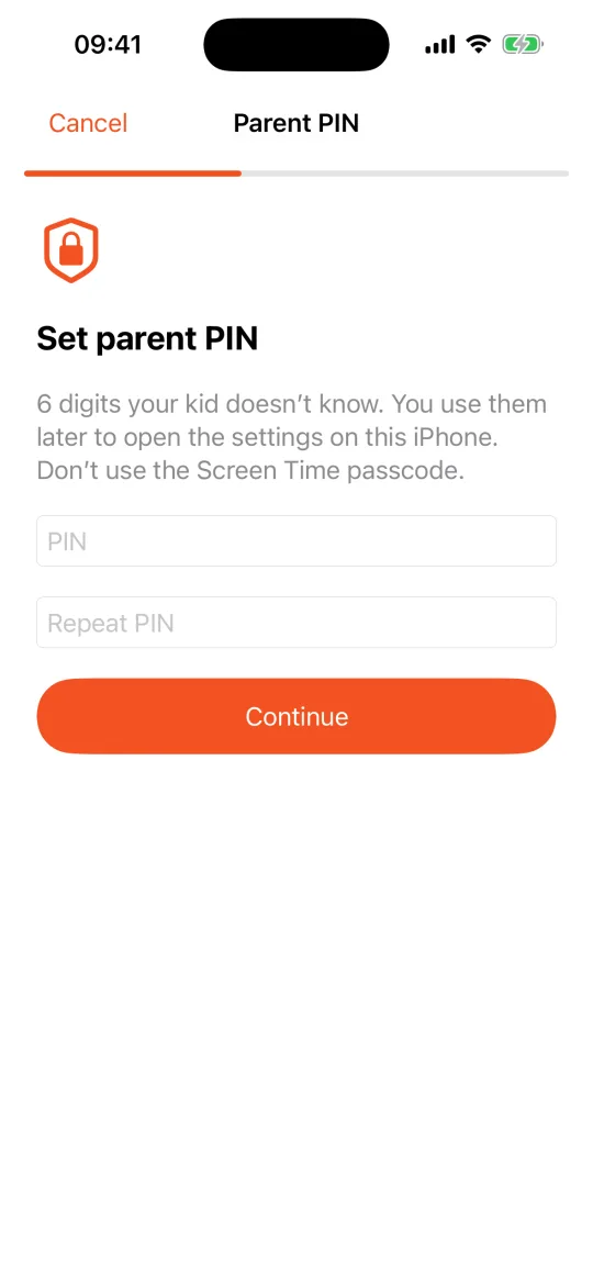 Kid’s iPhone: set the parent PIN