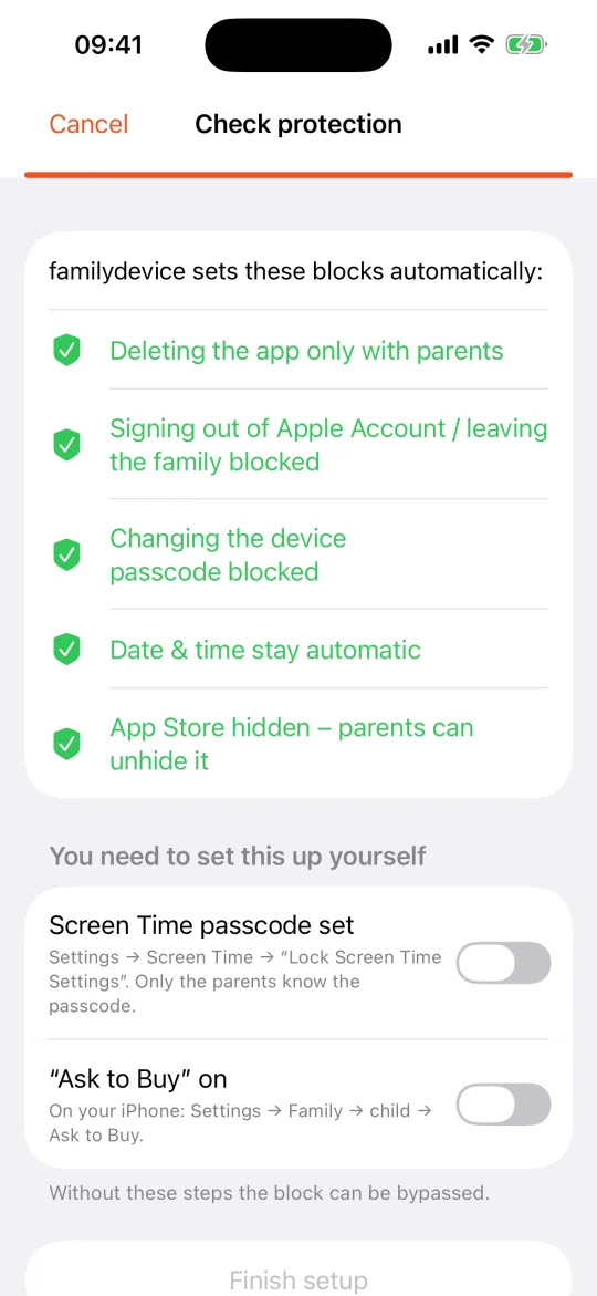 Kid’s iPhone: check protection