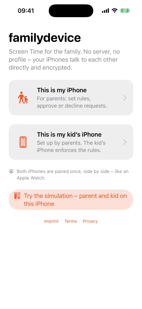 Start screen: This is my iPhone / my kid’s iPhone