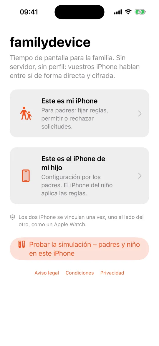 Pantalla inicial: Este es mi iPhone / Este es el iPhone de mi hijo