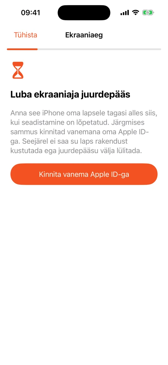 Lapse iPhone: luba ekraaniaja juurdepääs
