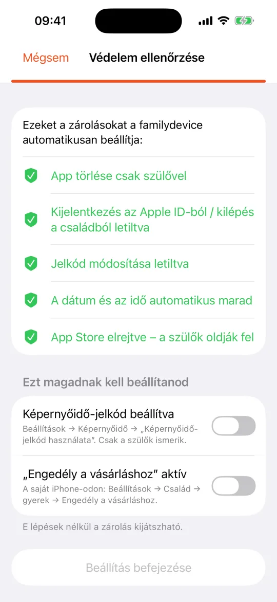 Gyerek-iPhone: védelem ellenőrzése
