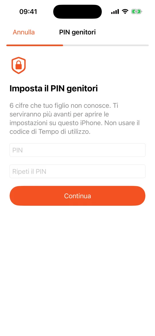 iPhone del figlio: imposta il PIN genitori