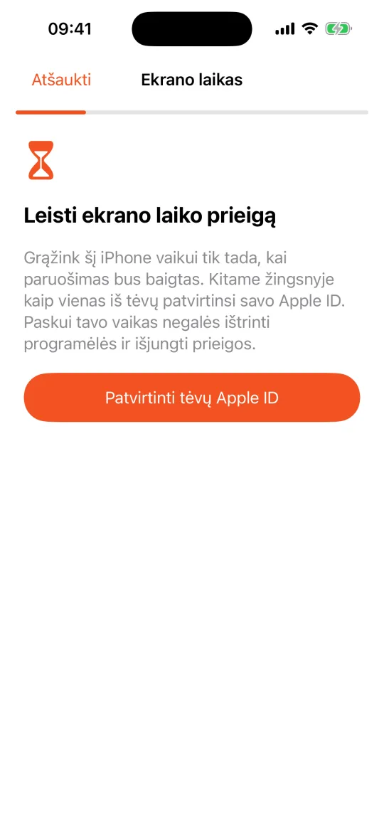 Vaiko iPhone: leisti ekrano laiko prieigą