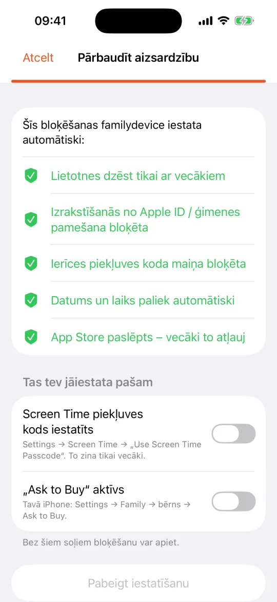 Bērna iPhone: pārbaudīt aizsardzību