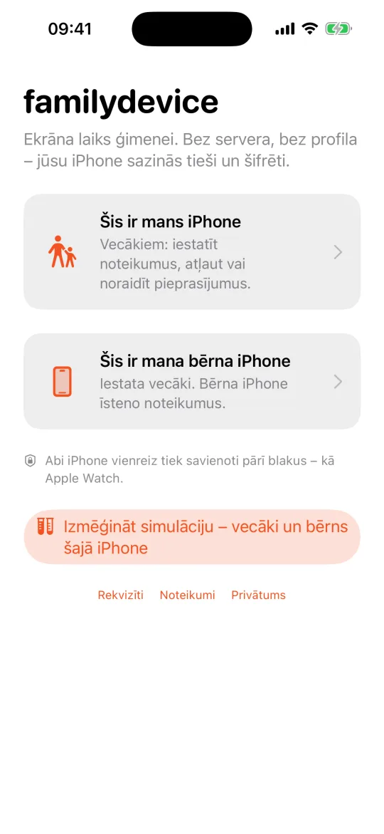 Sākuma ekrāns: Šis ir mans iPhone / Šis ir mana bērna iPhone