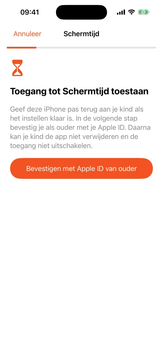 Kinder-iPhone: toegang tot Schermtijd toestaan