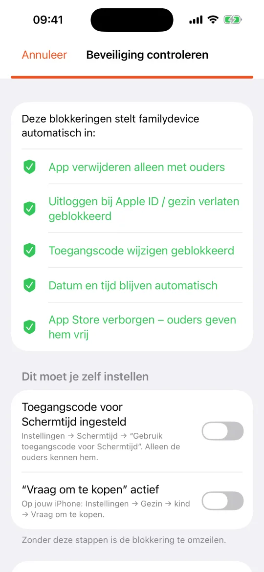 Kinder-iPhone: beveiliging controleren