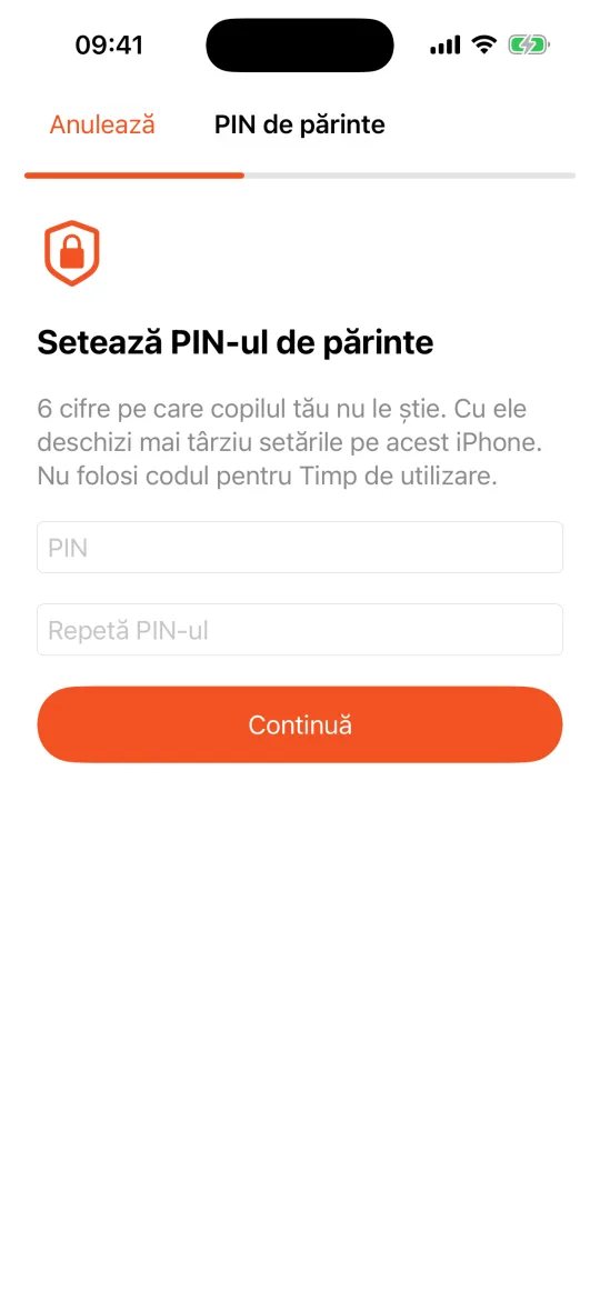 iPhone-ul copilului: setează PIN-ul de părinte