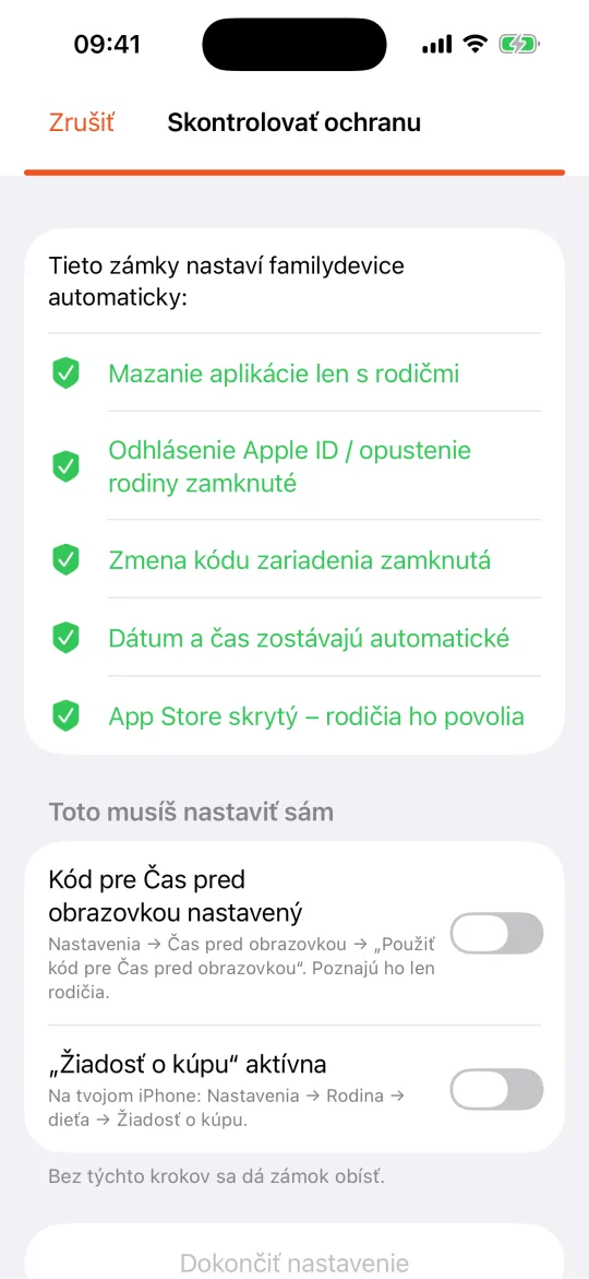 iPhone dieťaťa: skontrolovať ochranu