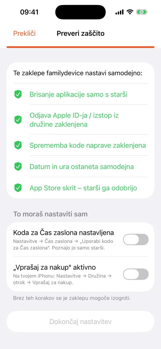 Otrokov iPhone: preveri zaščito