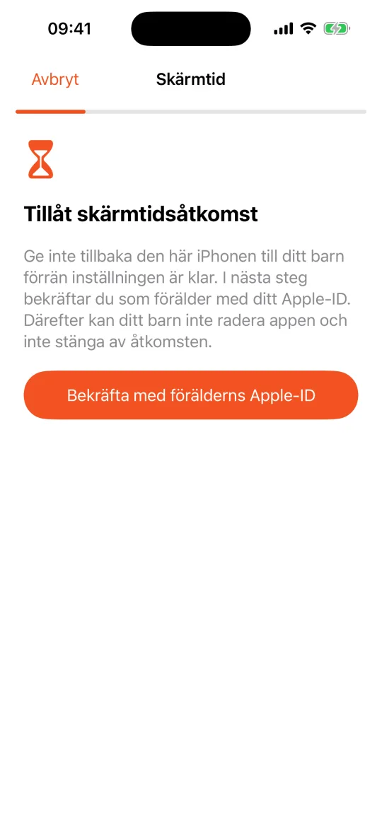 Barnets iPhone: tillåt skärmtidsåtkomst